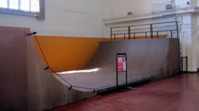 Skateboarding in a Museum
