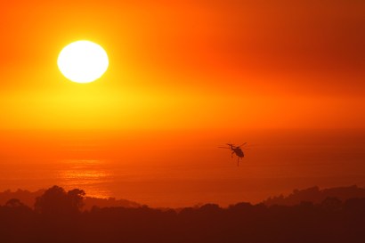 A red flag warning of extreme fire danger has been expanded to included the San Diego County mountains and inland valleys through this afternoon.