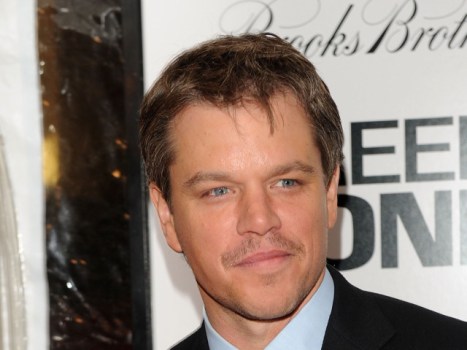Matt Damon Shows "True Grit" With Mustache