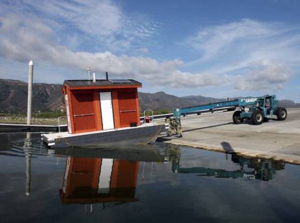 Floating Toilets Open on Lake Elsinore