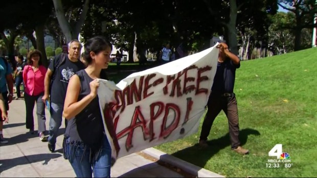 [LA] City Hall Protesters Demand "Drone Free LAPD"
