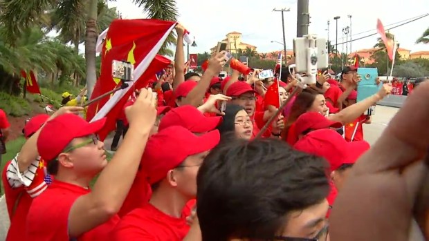 Protester Taken Into Custody in Palm Beach During Chinese President's Visit