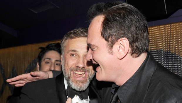 Tarantino and Waltz Making a Spaghetti Western