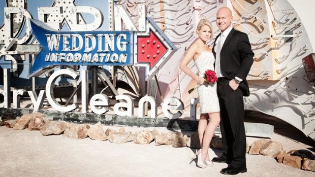 A Sin City Neon-Retro Wedding