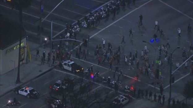 Protests Erupt Across LA After Ferguson Grand Jury Decision: Day 1