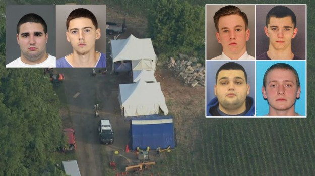 Dozens continue searching Bucks County property in hunt for four missing men