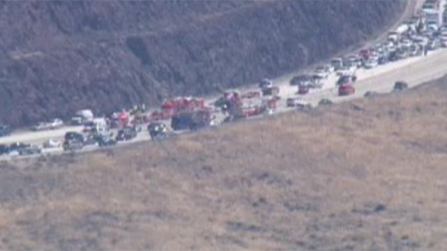 Cars Collide on 14 Freeway