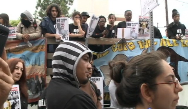 Los Angeles May Day Images: Rallies Downtown, LAX