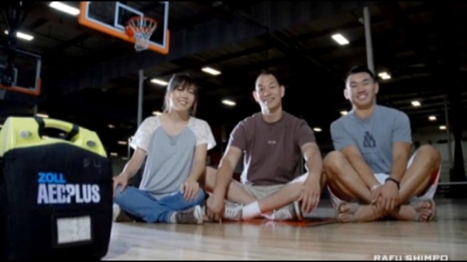 Norman Wu was 37 years old and physically fit when he had a massive heart attack while playing basketball last Father’s Day. Wu’s friends and teammates sprang into action, grabbing a portable defibrillator which doctors say jump started his heart in time for paramedics to arrive. Wu flatlined a second time in the ambulance, but with a stint and blood thinners, he survived the incident. Gordon Tokumatsu reports from for the NBC4 News at 4 p.m. on August 3, 2012.