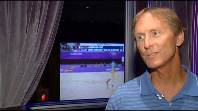 Dan Glenn has a dilemma when it comes to watching the gold medal match in beach volleyball. He coached Olympians Misty May-Treanor and April Ross when they went to Newport Harbor High School. Kim Baldonado reports for the NBC4 News on Aug. 8, 2012.