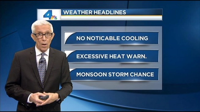 A dome of high pressure over New Mexico is preventing Southern California from getting the cool sea breeze that keeps temperatures pleasant. Heat warnings and hot temperatures are expected to continue this week. Fritz Coleman reports for the NBC4 News at 5 p.m. on August 13, 2012.