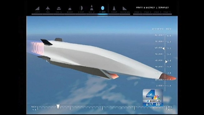 The WaveRider X-51A is designed to achieve Mach 6 -- six times the speed of sound -- and last longer than its hypersonic predecessors. It's set to flight off Southern California Tuesday, Aug. 14. Conan Nolan reports for NBC4 News at 6 p.m. on August 13, 2012.
