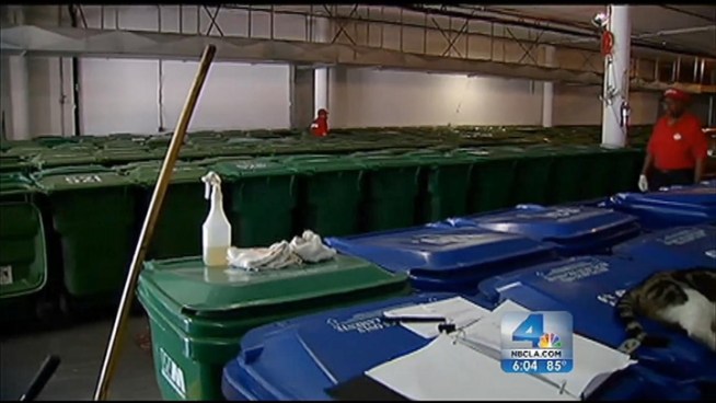 LA city officials face the challenge of keeping Skid Row clean without seizing and destroying the belongings of the homeless there. This week the U.S. Ninth Circuit Court of Appeals ruled 2-1 that homeless persons' possessions left for a short time on city sidewalks may be taken only if the possessions pose an immediate threat to public safety or health or involve criminal evidence. Patrick Healy reports from Skid Row in Downtown Los Angeles for the NBC4 News at 6 p.m. on Sept. 7, 2012.