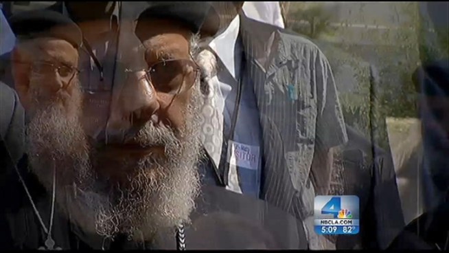 Leaders of the Coptic Orthodox Church in Los Angeles stood side-by-side on the steps of City Hall with the city’s Muslim leaders Monday as violent protests continued to rage across the Middle East and North Africa apparently sparked by a video mocking the Prophet Mohammed and believed to be created by a self-described Coptic Christian. The group denounced the film and those responsible for it during the unprecedented meeting. Ted Chen reports from West LA for the NBC4 News at 5 p.m. on Sept. 17, 2012.