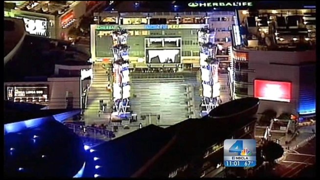 The company that owns Staples Center and is the driving force behind an effort to build a professional football stadium in downtown Los Angeles announced on Tuesday it is being put up for sale. Kim Baldonado reports for the NBC4 News at 11 p.m. on Sept. 18, 2012.