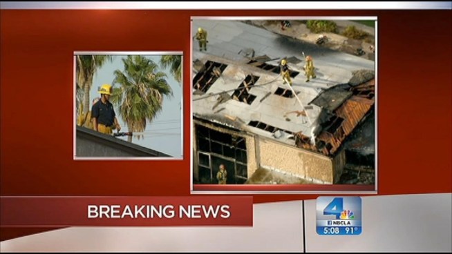 A fire broke out Friday afternoon at the Galilee Baptist Church in the Crenshaw District. Crews managed to extinguish the blaze in about an hour, but the church was left badly damaged. Craig Fiegener and Alex Calder report from the Crenshaw District for the NBC4 News at 5 p.m. on Sept. 21, 2012.