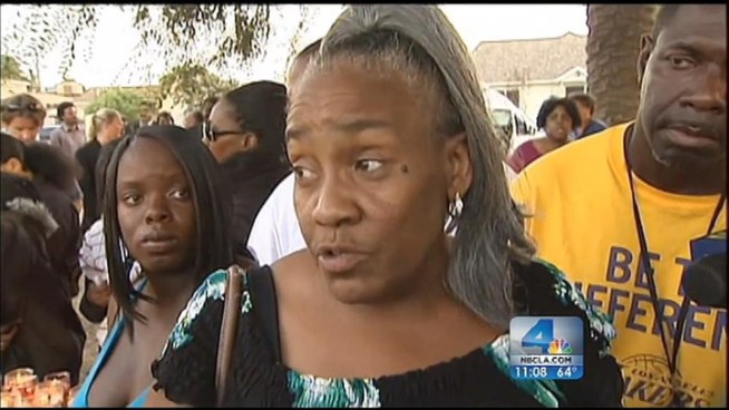 Hand-written messages, flowers and candles marked on Wednesday night the South Los Angeles park bench where a 19-year-old man was ambushed Tuesday afternoon while listening to music. Family and friends of Patrick Caruthers issued a plea for information in the case. Beverly White reports from South LA for the NBC4 News at 11 p.m. on Sept. 26, 2012.