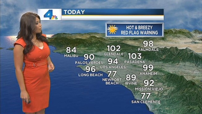 Here's a look at today's weather forecast. Expect another day of hot weather before a mid-week cool-down that might include below-normal temperatures. Watch the forecast with NBC4's Elita Loresca.
