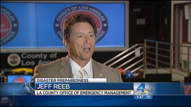On Thursday, California will drop, cover and hold for the Great California Shakeout drill. But what do Angelenos do if they can't get down on the ground? Jeff Reeb, with LA County Office of Emergency Management, explains steps people with disabilities can take to protect themselves when the next big temblor hits. Stephanie Elam reports from Downey for the NBC4 News at 9 p.m. on Oct. 16, 2012.