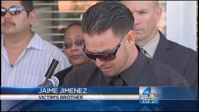 Help is pouring in for the Lamas/Jimenez family following Saturday's shooting that left a father and his 4-year-old son dead. Two funds have been set up to help the family, which on Tuesday lauded the 30-year-old father who died trying to shield his children from the bullets. Angie Crouch reports from Hawthorne for the NBC4 News at 5 p.m. on Oct. 23, 2012.