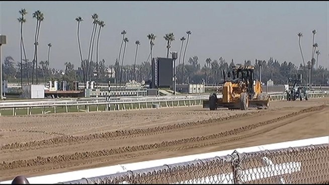 Several horses have already made the journey to Santa Anita for this weekend's Breeders' Cup, but more than a dozen are stuck on the East Coast due to snarled flights thanks to Superstorm Sandy. John Cádiz Klemack reports from Santa Anita for the NBC4 News at 5 p.m. on Oct. 30, 2012.