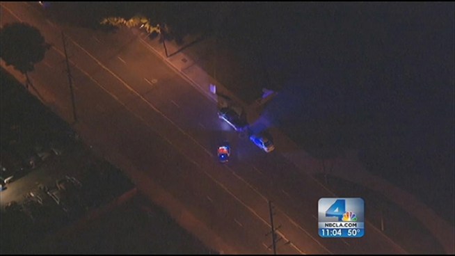 Police in Santa Ana are looking for the driver of a car that struck three teenage pedestrians late Friday afternoon. The suspect vehicle, described as a Honda two-door coupe, was ditched about five blocks from the scene. Those three teens were all listed in serious condition. Kim Baldonado reports from Santa Ana for the NBC4 News at 11 p.m. on Nov. 9, 2012.