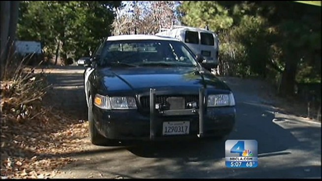 San Bernardino Sheriff's Deputies shot and killed a homeowner after a fire erupted at his home Monday morning. Neighbors say they heard yelling and then four to five gunshots in their quiet and remote Crestline neighborhood. Jacob Rascon reports from the San Bernardino Mountains for the NBC4 News at 5 p.m. on Nov. 12, 2012.