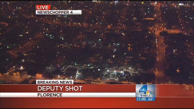 An LA County Sheriff's deputy on duty with a gang suppression unit was shot Friday night in Florence. Janet Kwak reports from Florence for the NBC4 News at 11 p.m. on Nov. 15, 2012.