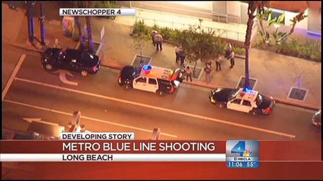 A 19-year-old man was shot while on board the Metro Blue Line train in Long Beach Monday afternoon. Investigators are poring over surveillance footage in the hopes of catching a glimpse of the three men they believe ran from the scene. Beverly White reports from South Los Angeles for the NBC4 News at 11 p.m. on Nov. 19, 2012.