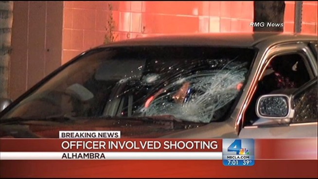 A man who used his car to hit an officer was shot and wounded in Alhambra. Antonio Castelan reports for Today in LA Weekend on Saturday, Jan. 5, 2012.
