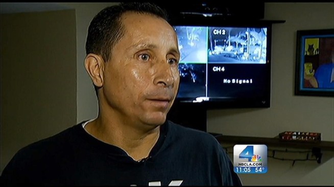 Homeowner Richard Espinoza explains what happened as thieves trounced past four security cameras and signs warning them they were being recorded as they broke into his Chatsworth home, and he surmises why he was targeted for the heist. Kim Baldonado reports for the NBC4 News at 11 p.m. on Jan. 9, 2013.