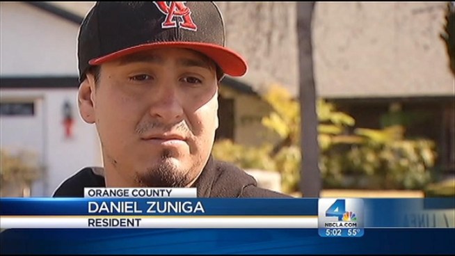 Daniel Zuniga was using a tractor to landscape around his Santa Ana home when he discovered human bones. 