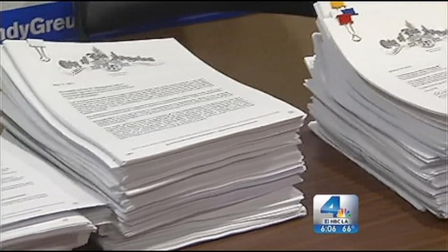 LA mayoral candidate and City Councilman Eric Garcetti on Thursday seized on a report in the Los Angeles Times that claims rival Wendy Greuel's numbers on wasteful spending are overstated. Conan Nolan reports from South LA for the NBC4 News at 6 p.m. on Jan. 31, 2013.