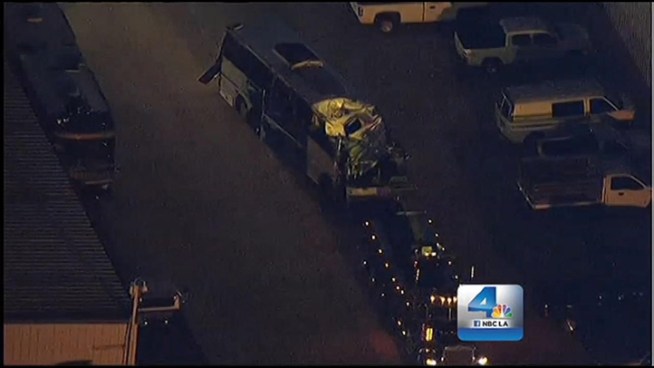The National Transportation Safety Board is now investigating Sunday's deadly tour bus crash near Yucaipa.
