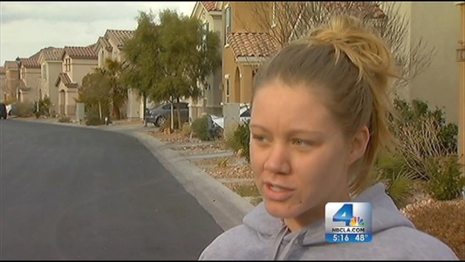 Murder suspect Christopher Dorner was a part time Las Vegas resident. Federal agents searched his Vegas home and found no weapons but seemed particularly interested in the clutter inside his garage. Neighbors were on heightened alert as the manhunt continued Friday. John Cádiz Klemack reports from Las Vegas for the NBC4 News at 5 p.m. on Feb. 8, 2013.