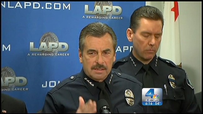 The search for suspected killer Christopher Dorner is straining the LAPD's ability to respond to other crimes, Chief Charlie Beck said. Gordon Tokumatsu reports from downtown LA for the NBC4 News at 6 p.m. on Feb. 11, 2013.