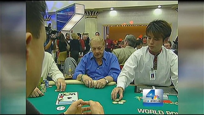 Dr. Jerry Buss definitely had a passion for basketball, but he also had a passion for the game of poker. He was a regular at card casinos in and around the LA area. NBC 4's Beverly White reports