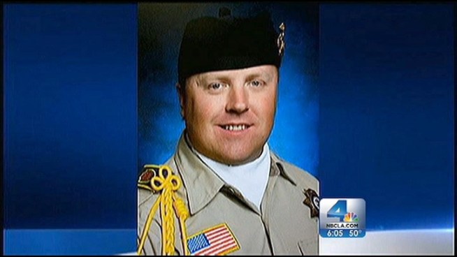 A vigil was held Tuesday evening for Detective Jeremiah MacKay, who died last week in a gun battle with an ex-LAPD officer bent on revenge killings of police officials. Beverly White reports from Yucaipa for the NBC4 News at 6 p.m. on Feb. 19, 2013.