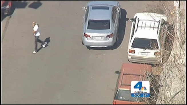 A high speed pursuit that started in Chino Hills on the 91 Freeway came to a dangerous end on the streets of South Los Angeles Tuesday. The driver sped through several freeways at up to 100 miles per hour before getting off the 110. Both people in the car were arrested and will face burglary and felony charges. Angie Crouch reports from South LA for the NBC4 News at 5 p.m. on Feb. 26, 2013.