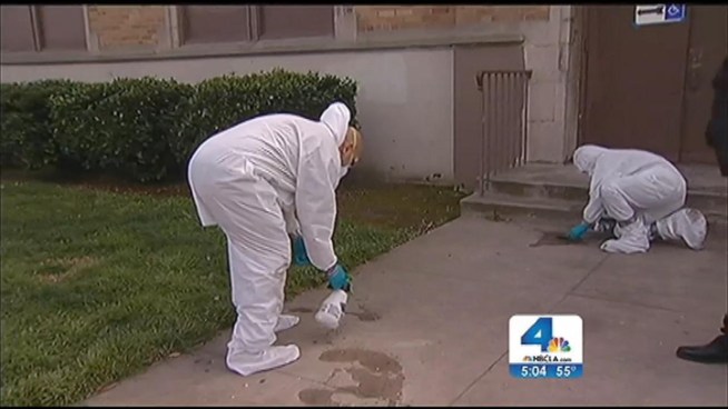 Watts' 92nd Street Elementary School was temporarily locked down after a man was shot Tuesday morning. Police believe a woman was at the center of the initial argument that sparked the shooting. Lolita Lopez reports from Watts for the NBC4 News at 5 p.m. on March 5, 2013.