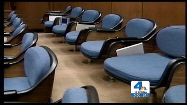 Dan Sullivan is fighting eviction and says if his nearby courtroom in Van Nuys closes, he’ll have to travel – in his wheelchair – dozens of miles, which simply may not be possible. The LA County Court system is facing a budget shortfall of $85 million. To reconcile an $85 million budget shortfall, the LA County Court system is shuttering 10 regional courthouses and consolidating courtrooms to hear civil cases. Lolita Lopez reports from Van Nuys for the NBC4 News at 5 p.m. on March 15, 2013.