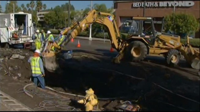 Traffic was getting back to normal Tuesday evening near Ventura Boulevard and Coldwater Canyon, following a massive overnight flood caused by a broken pipe