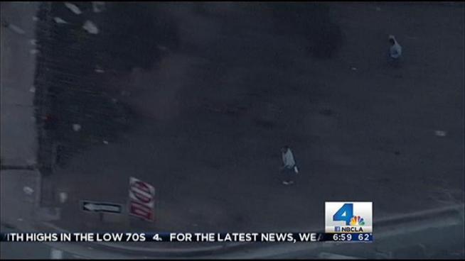 The pursuit began north of downtown LA and ended on a 101 Freeway exit ramp.