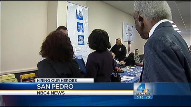 Navy veteran Roy Park said “everyone was out to help” our nation’s heroes at a job fair in San Pedro, where more than 20 local companies catered to dozens of unemployment or underemployed veterans. Lucy Noland reports.