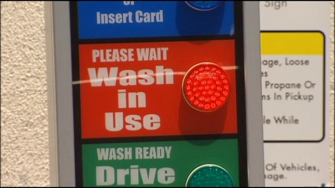 SoCal drivers are scrambling to find cheap fuel after a weekend jump in gas prices. But motorists at a Redlands gas station say their cheaper fuel comes with a hidden price -- a $9 car wash. Craig Fiegener reports from Redlands for the NBC4 News at 5 p.m. on May 14, 2012.