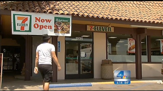One 7-Eleven store in La Cañada Flintridge is limited to selling mostly liquor.  They want to include other choices in their shelves, but can't thanks to a city ordinance.  So is a convenience store that sells mostly liquor really convenient?  John Cádiz Klemack reports from La Cañada Flintridge for NBC4 News at 6 p.m. on June 1, 2012.