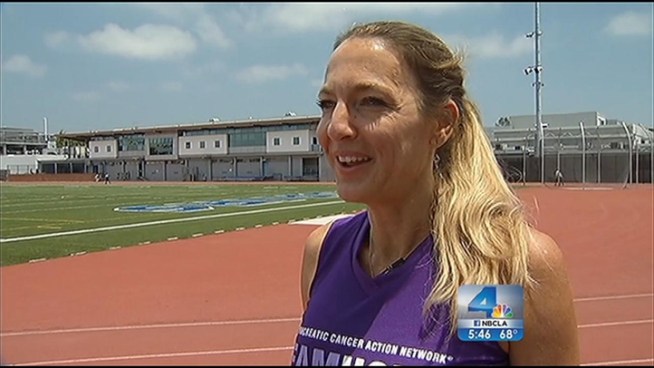 Julie Weiss, who lost her dad to pancreatic cancer, is on a mission to run 52 marathons in 52 weeks to help raise money for cancer research. John Cádiz Klemack reports from Santa Monica for the NBC4 News at 5 p.m. on June 15, 2012.