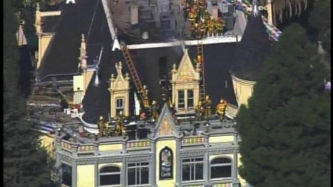 The exclusive magicians club in Hollywood is damaged by fire on Halloween day.