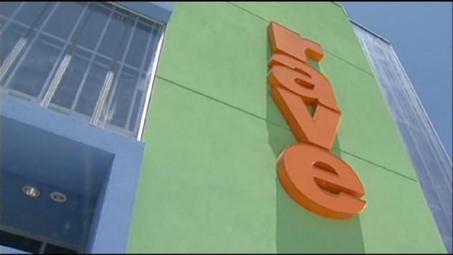 Cary Berglund catches up with movie goers at the the grand opening of the New Crenshaw Movie Theater.