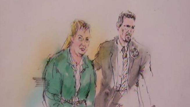Dorothee Burkhart, the mother of suspected serial arsonist Harry Burkhart, appeared in court in Downtown LA on Friday. The hearing was supposed to be about her own legal troubles, but she used it as an opportunity to defend her son.